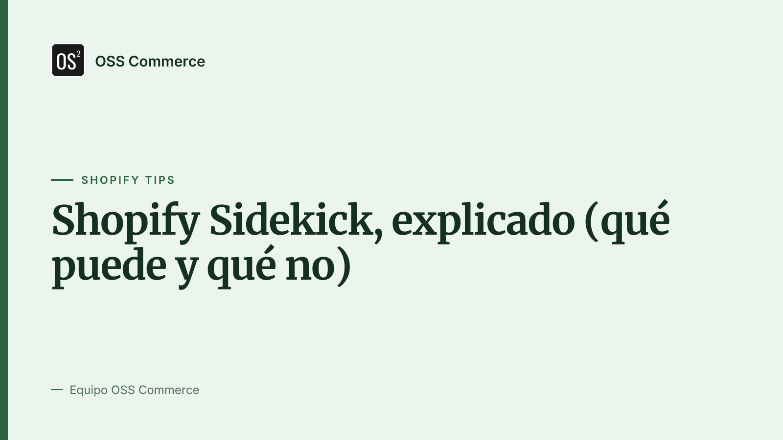 Shopify Sidekick, explicado (qué puede y qué no)